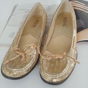 Michael Kors Gold Sequin Women's Loafers